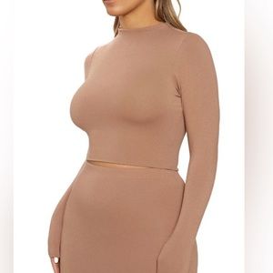 NWOT Naked Wardrobe cropped Coco shirt - Size S